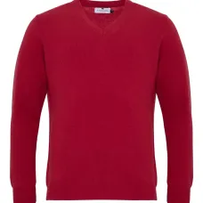 Шерстяной свитер с V-образным вырезом