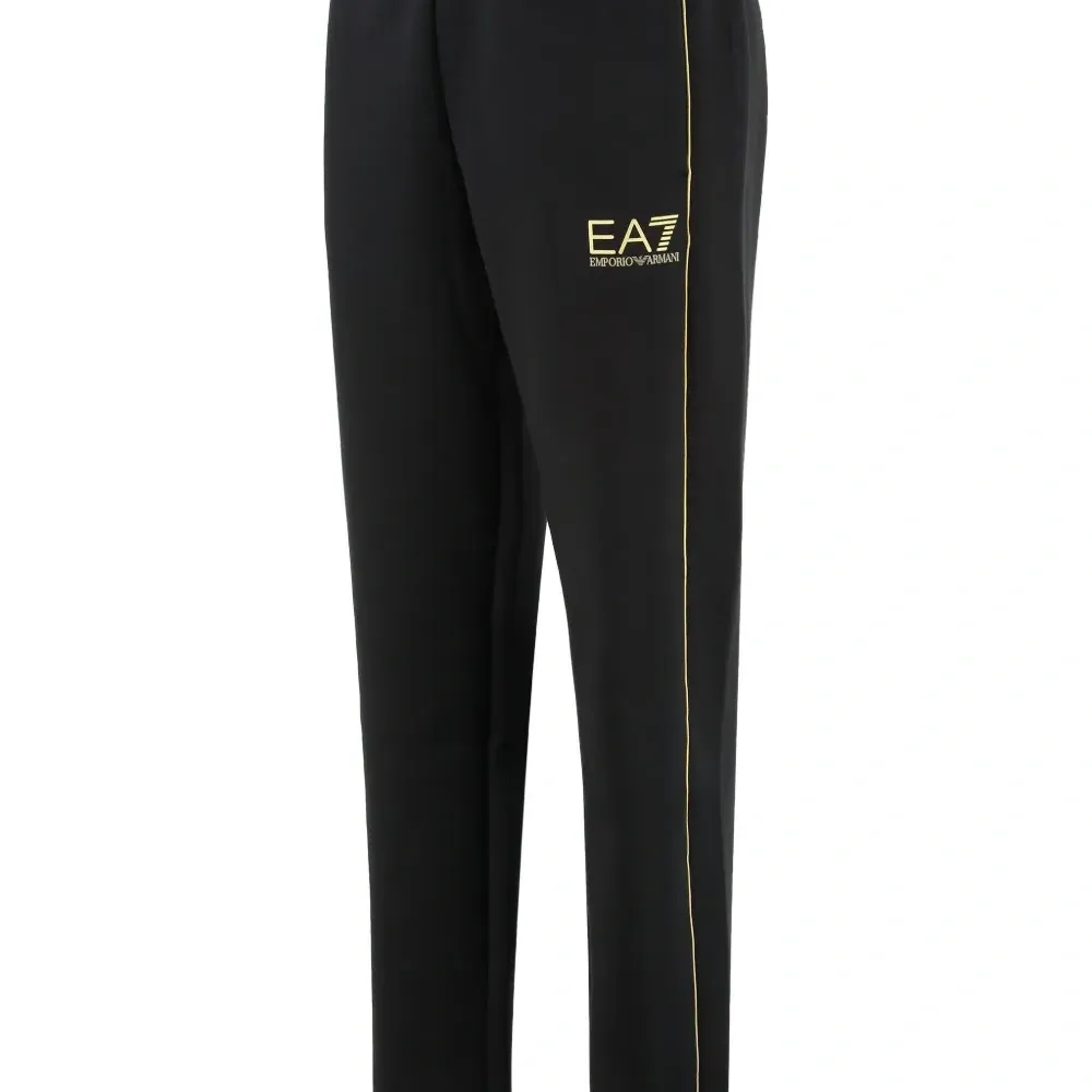 Брюки с полосой по бокам и логотипом