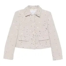 Буклированное пальто с отделкой пайетками Буклированное пальто с отделкой пайетками