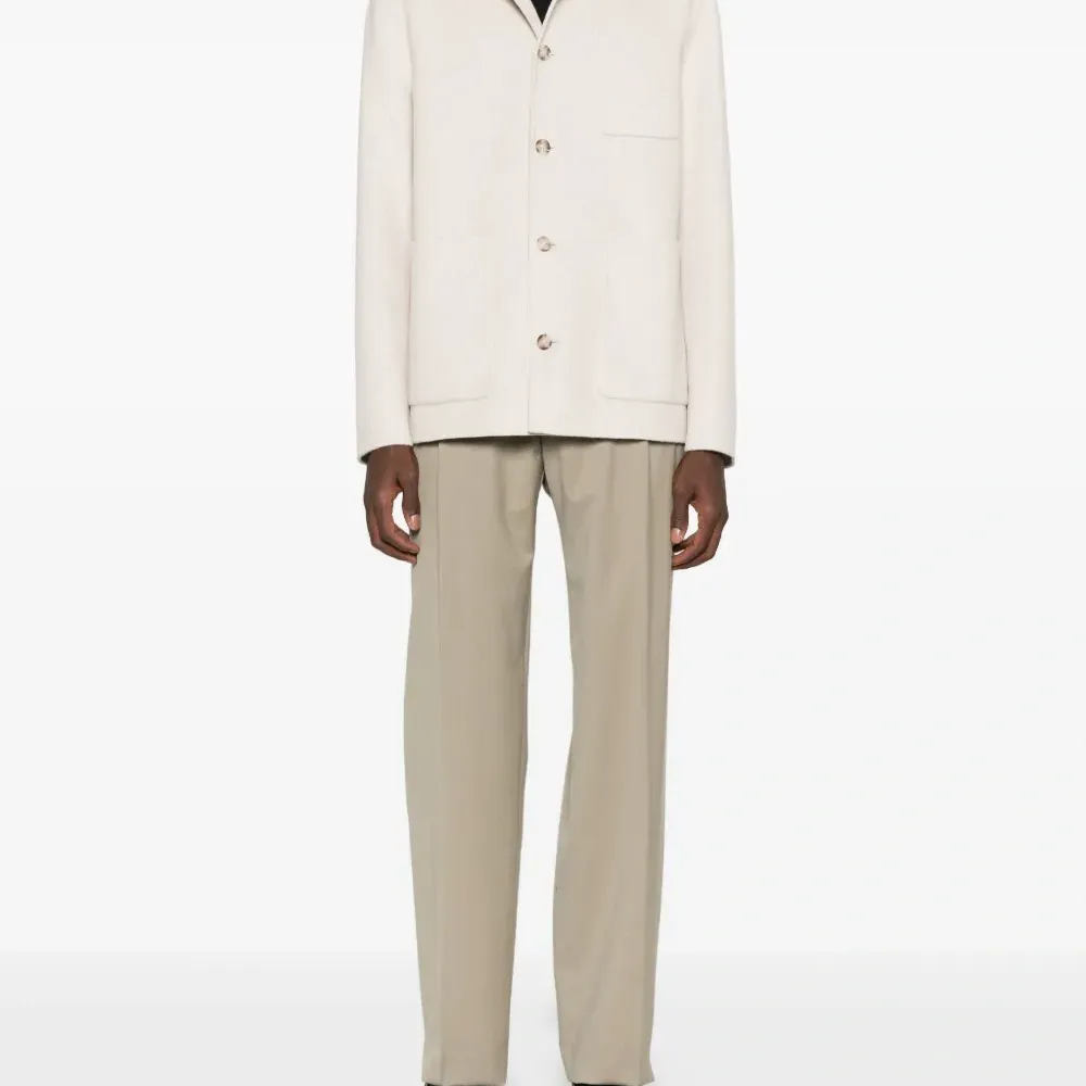 Брюки прямого кроя из шерстяной смеси