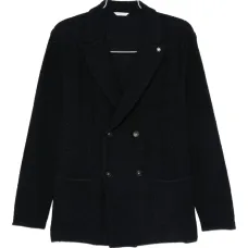 Вязаный двубортный пиджак