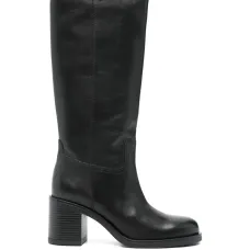 Кожаные ботинки на устойчивом каблуке Кожаные ботинки на устойчивом каблуке