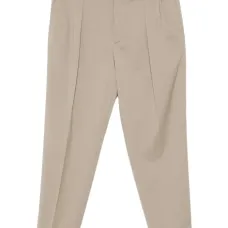 Брюки прямого кроя со складками