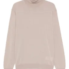 Шерстяной свитер с воротником-воронкой