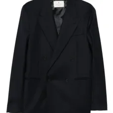 Двубортный пиджак с заостренными лацканами