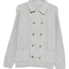 Вязаный двубортный пиджак