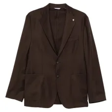 Однобортный пиджак с заостренными лацканами Однобортный пиджак с заостренными лацканами