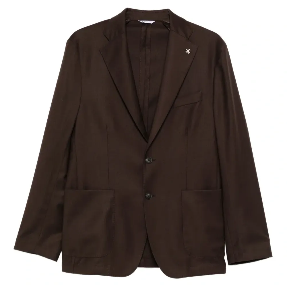 Однобортный пиджак с заостренными лацканами