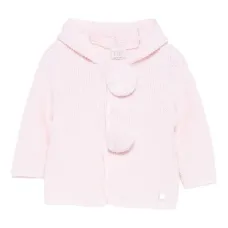 Кардиган с капюшоном и помпонами