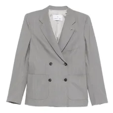 Двубортный пиджак в тонкую полоску