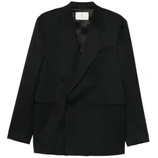 Двубортный пиджак с заостренными лацканами