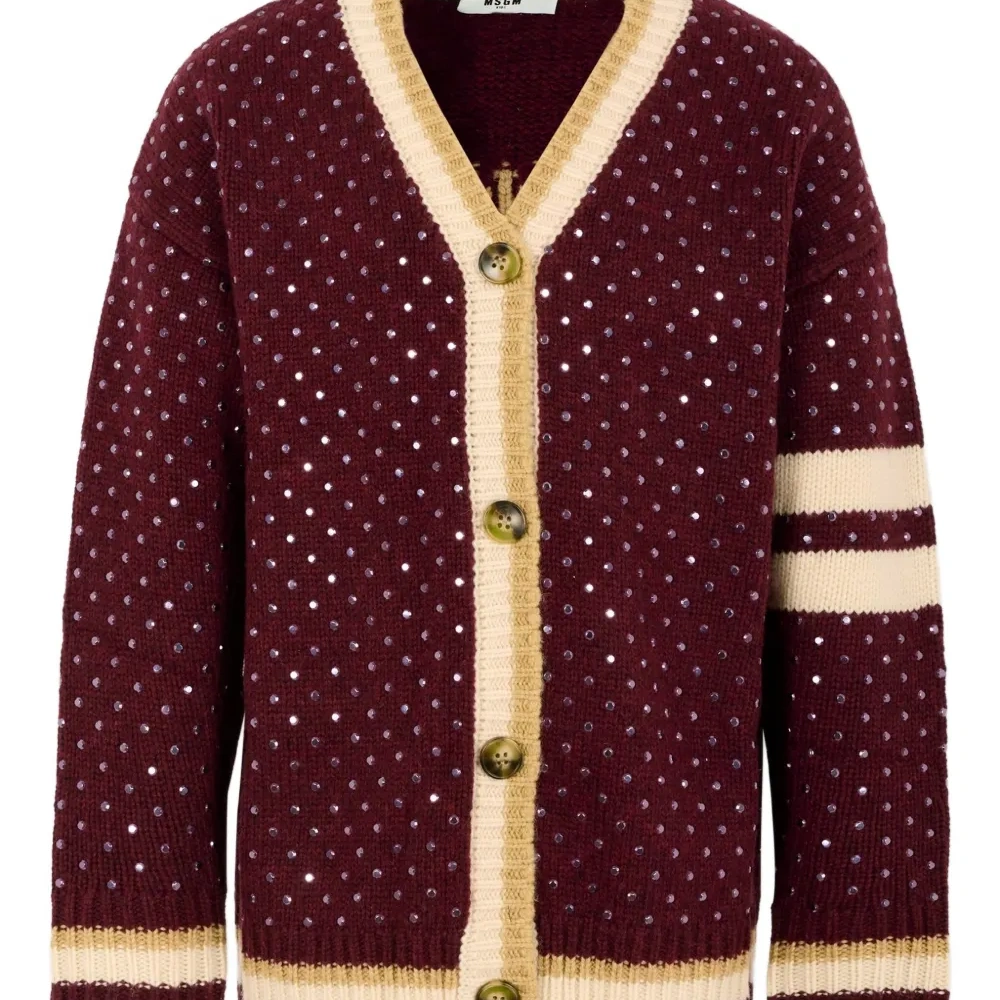 Кардиган в полоску с пайетками