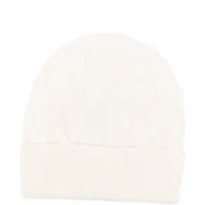 Шерстяная шапка вязаная косичками