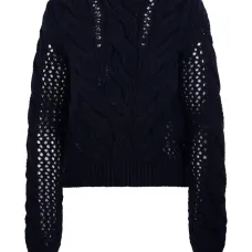 Свитер фактурной вязки с круглым вырезом Свитер фактурной вязки с круглым вырезом