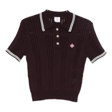 Хлопковая футболка-поло с короткими рукавами