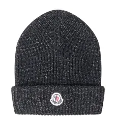Шерстяная шапка с металлическим блеском Шерстяная шапка с металлическим блеском