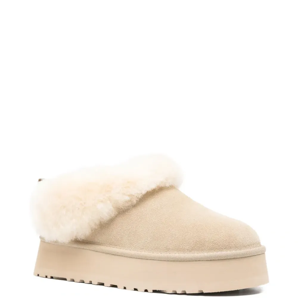 Ботинки на платформе с отделкой из овчины