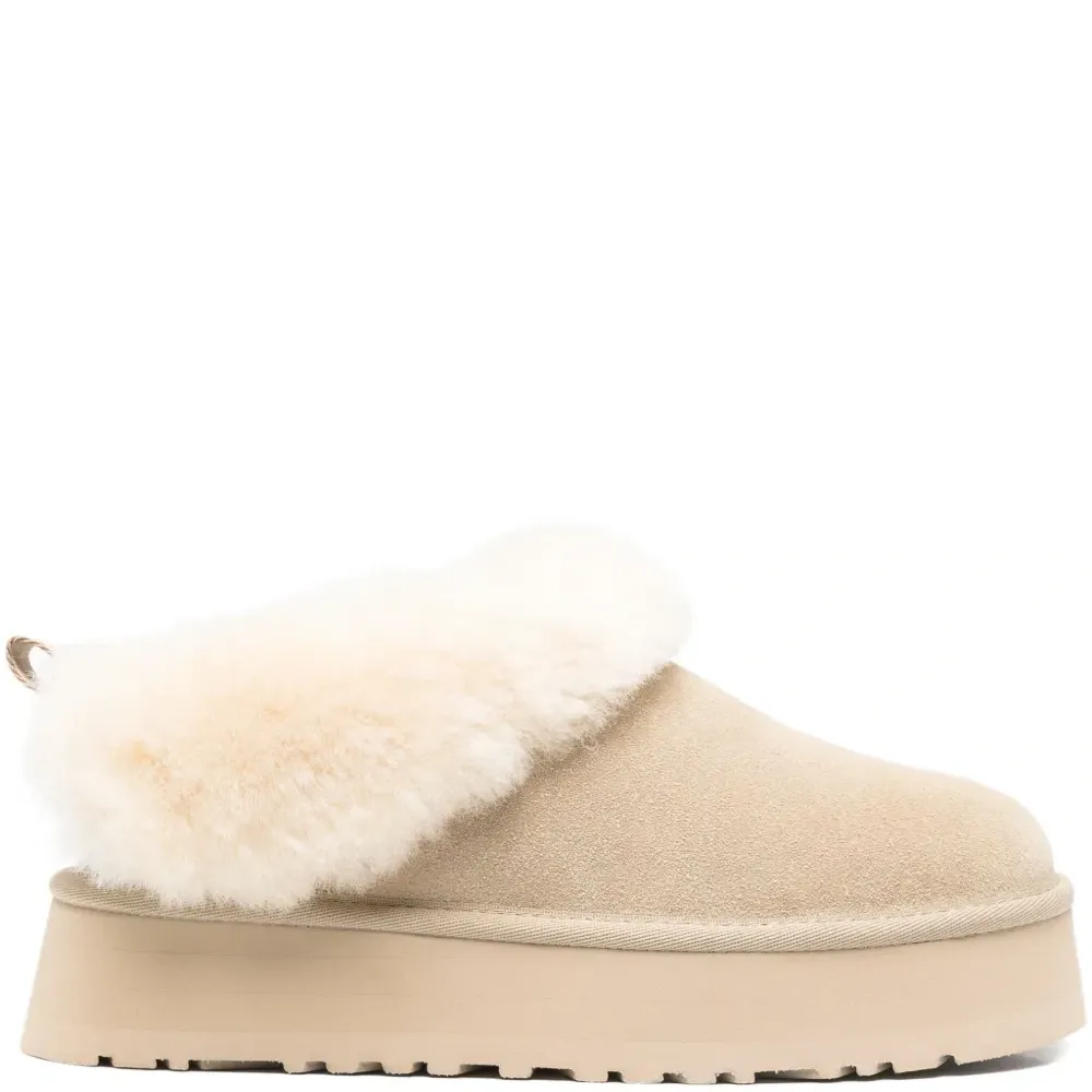 Ботинки на платформе с отделкой из овчины