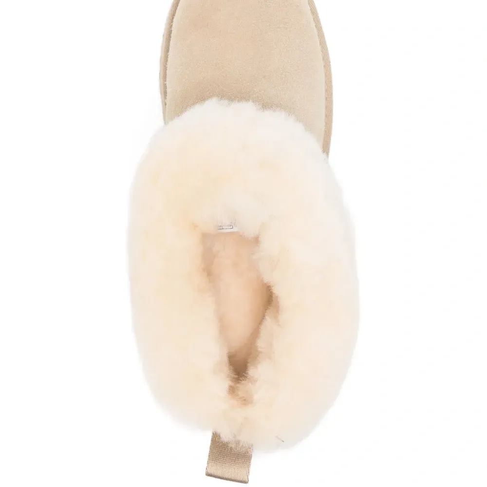 Ботинки на платформе с отделкой из овчины