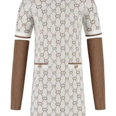 Платье с монограммным рисунком Платье с монограммным рисунком