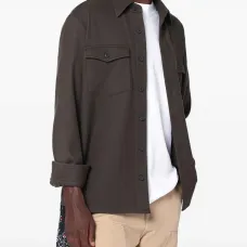 Рубашка с длинными рукавами и карманом