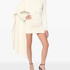 Драпированное мини-платье