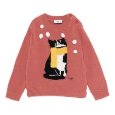 Свитер с помпонами