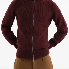 Кардиган в рубчик на молнии