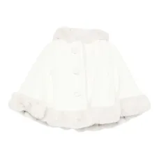 Накидка с отделкой из искусственного меха