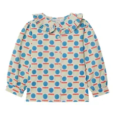 Рубашка с длинными рукавами и оборками