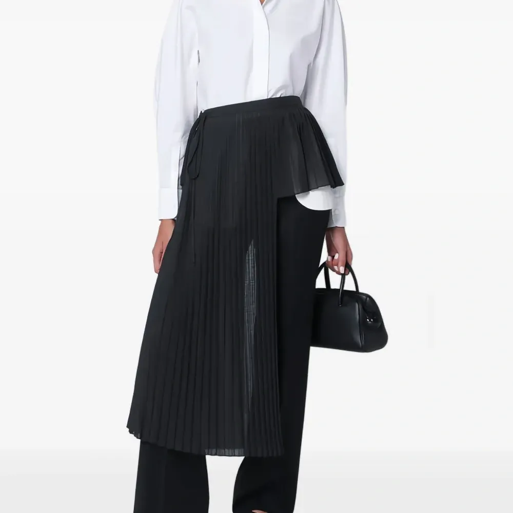 Плиссированная юбка с запахом