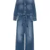 Джинсовый комбинезон с поясом