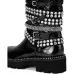 Байкерские ботинки с несколькими ремнями, украшенные кристаллами