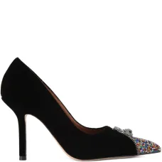 Туфли-лодочки на каблуке 95 мм с декоративной молнией Туфли-лодочки на каблуке 95 мм с декоративной молнией