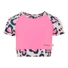 Кроп-топ с принтом в виде сердец