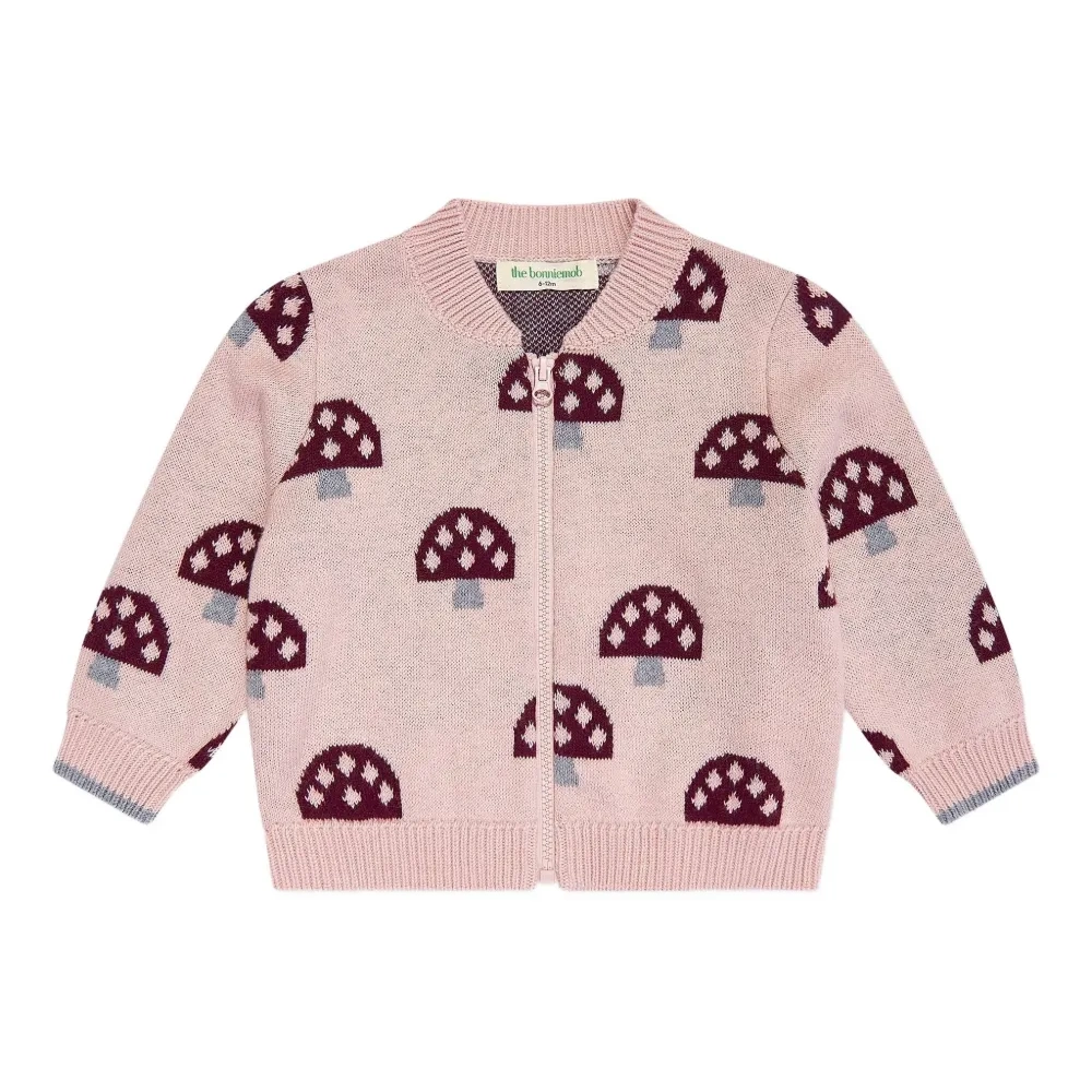 Кардиган на молнии с грибным принтом