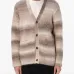 Полосатый кардиган с V-образным вырезом Полосатый кардиган с V-образным вырезом