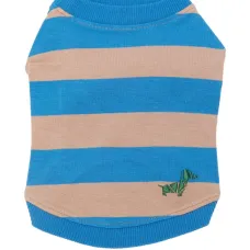 Полосатая вышитая футболка для питомца Полосатая вышитая футболка для питомца