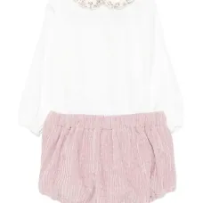 Комбинезон с цветочным принтом и бантом