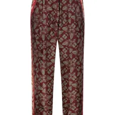 Брюки с цветочным принтом и боковыми лампасами Брюки с цветочным принтом и боковыми лампасами