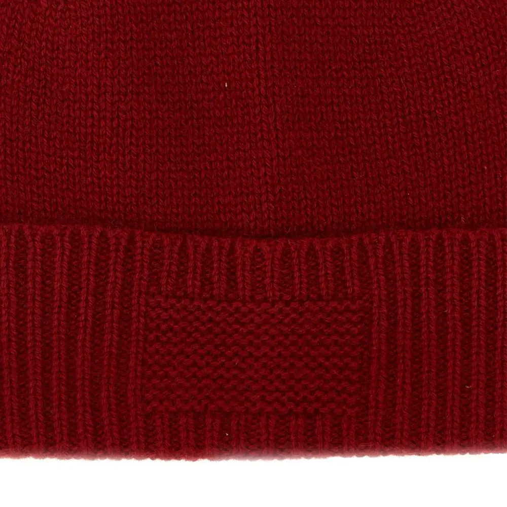 Кашемировая шапка с рубчатыми манжетами