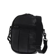 Сумка на плечо с кожаными вставками