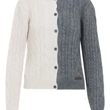 Кардиган в двух цветах с косичкой