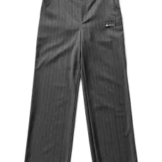 Полосатые брюки с бахромой