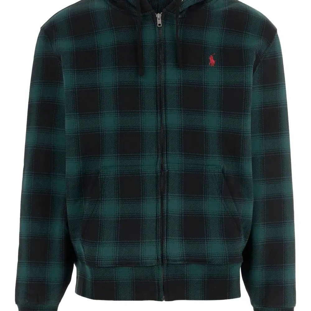 Клетчатое худи на молнии