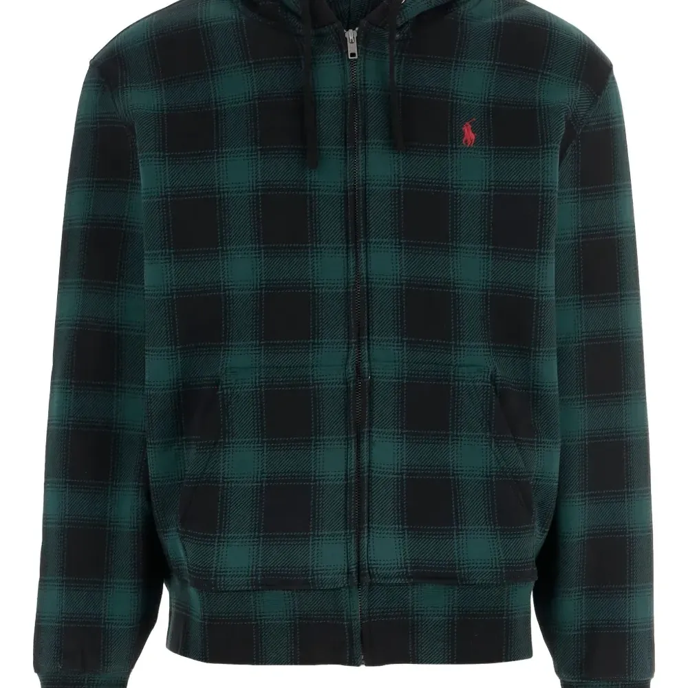 Клетчатое худи на молнии