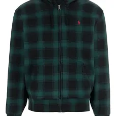 Клетчатое худи на молнии