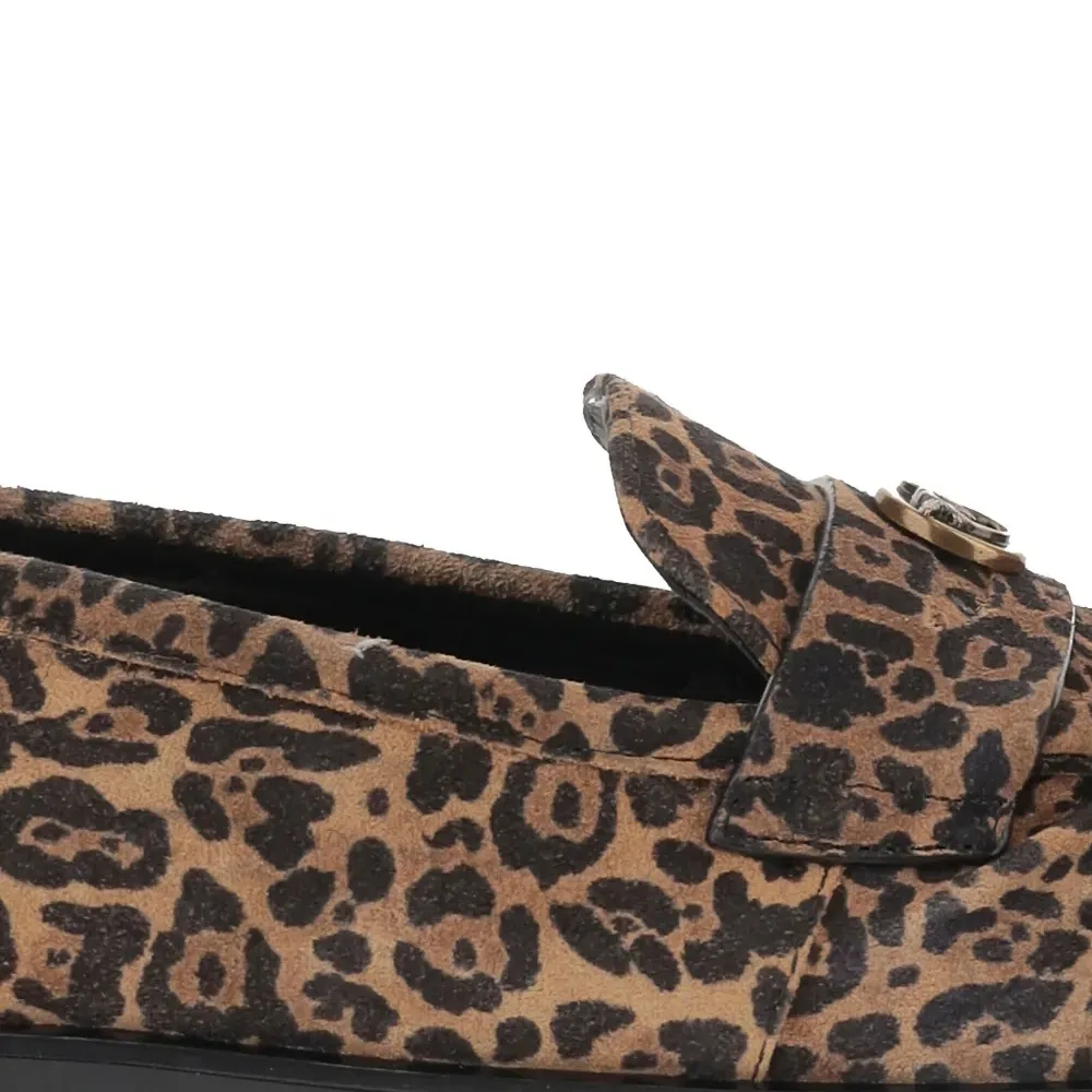 Лоферы с леопардовым принтом