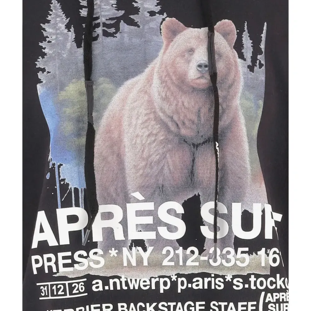 Худи с медвежьим принтом и кулиской