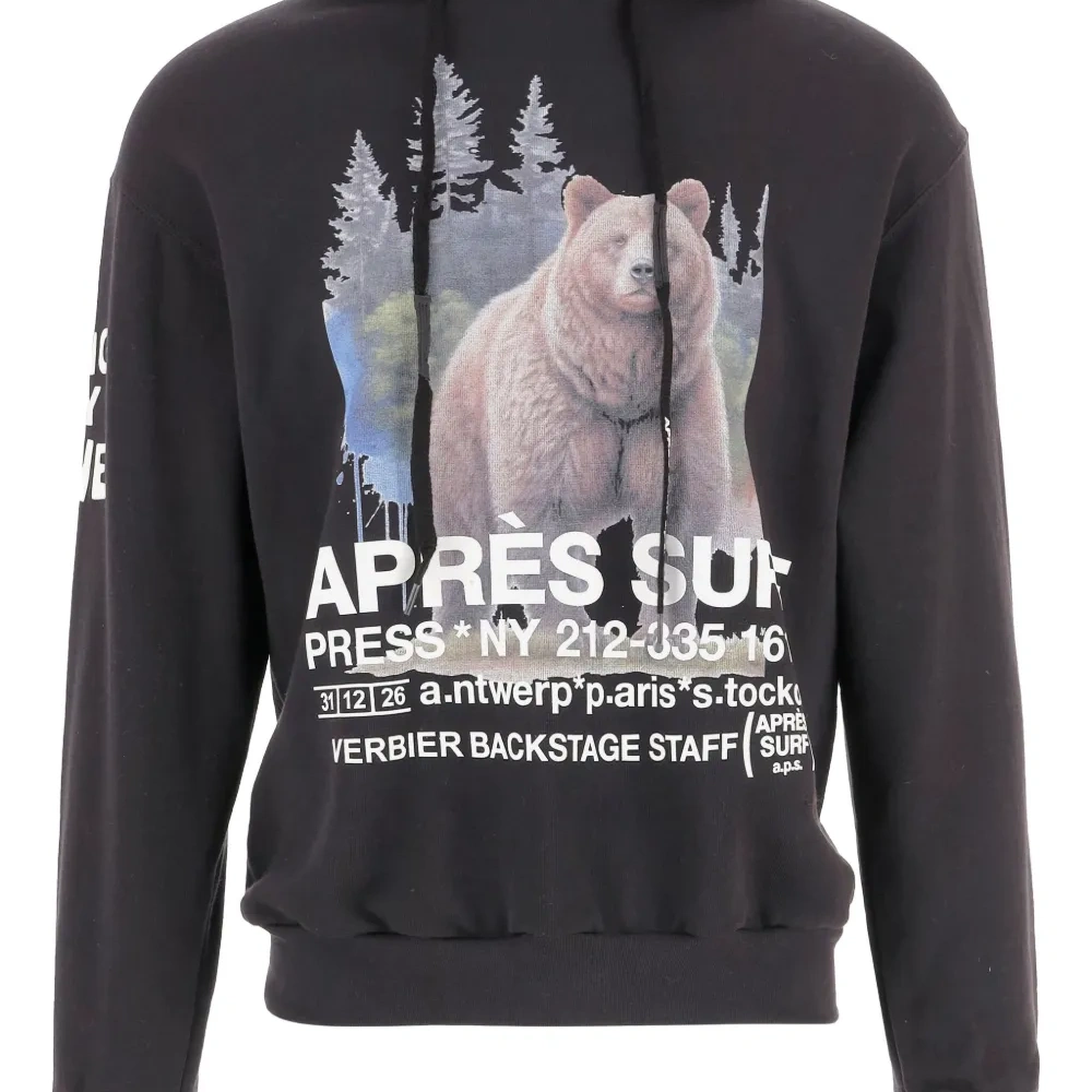 Худи с медвежьим принтом и кулиской